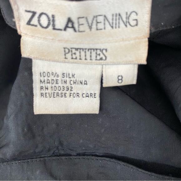 Zola Evening Red Sequin Beaded Fringe Hem Cocktail Evening Party Dress 8P petite - Picture 8 of 8